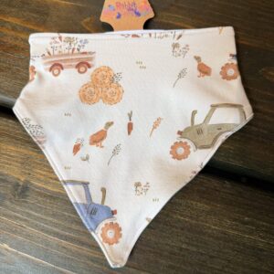Rabbit & Hare Rolling Harvest Collection Bib - Organic baby clothing UK
