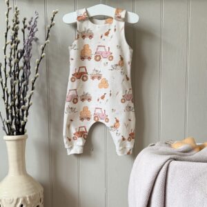 Rabbit & Hare Rolling Harvest Collection Classic Romper - Organic baby clothing UK