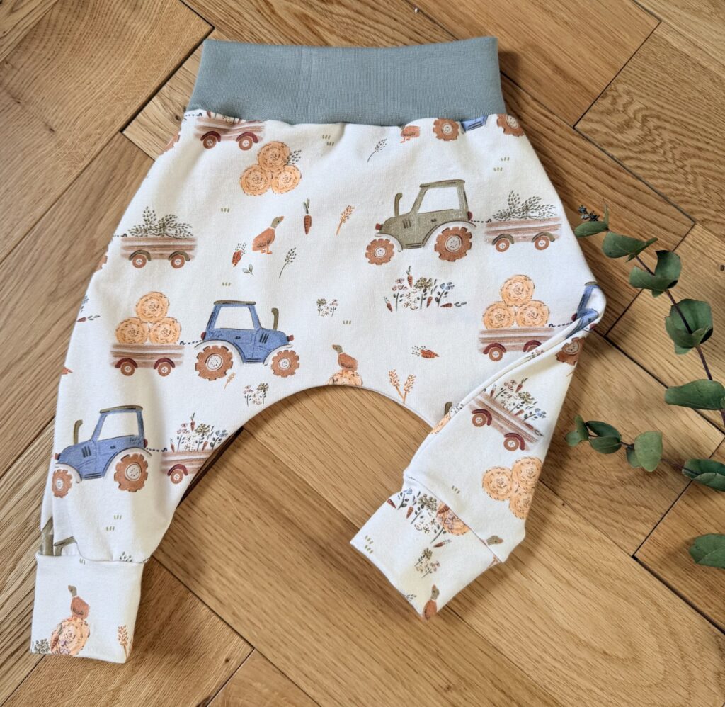 Rabbit & Hare Rolling Harvest Collection Harem Trousers - Organic baby clothing UK