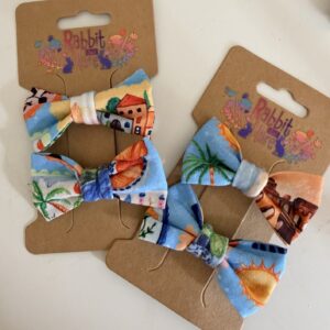 Rabbit & Hare small grip clip bows in organic cotton